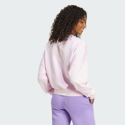 Adidas Womens Small Logo Feel Cozy Sweat Clear Pink/White