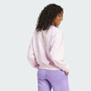 Adidas Womens Small Logo Feel Cozy Sweat Clear Pink/White