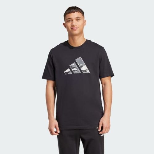 Adidas Mens Camo Logo Tee Black