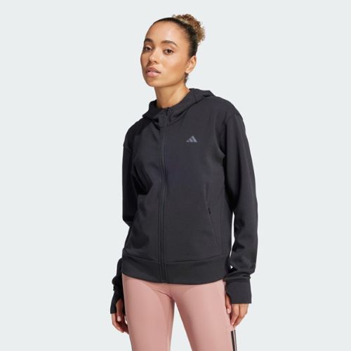 Adidas Womens D4T Full Zip Hooded Jacket Black