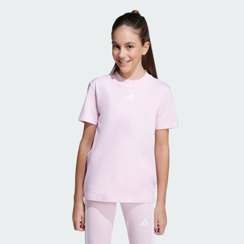 Adidas Kids Small Logo Tee Clear Pink/White