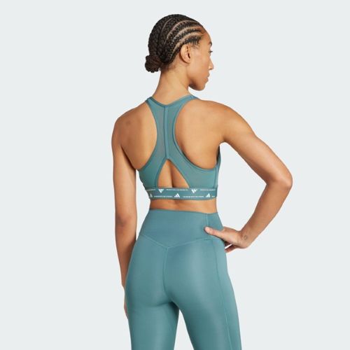 Adidas Womens PowerReact Training Medium Support Bra A-B Cup Preloved Teal