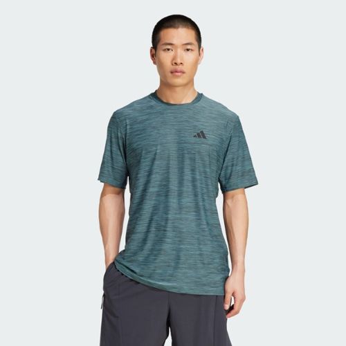 Adidas Mens Stretch Training Tee Preloved Teal Mel/Black