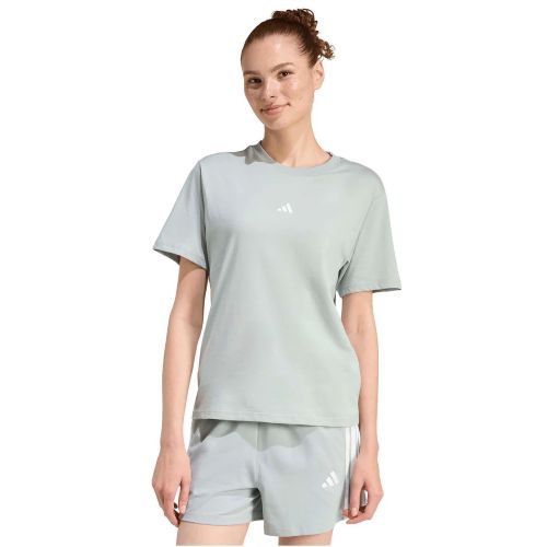 Adidas Womens Small Logo Single Jersey Tee Wonder Sage/White