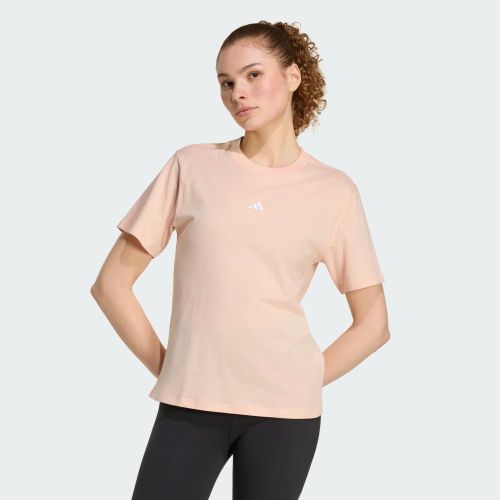 Adidas Womens Small Logo Single Jersey Tee Blush Pink/White