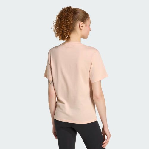 Adidas Womens Small Logo Single Jersey Tee Blush Pink/White