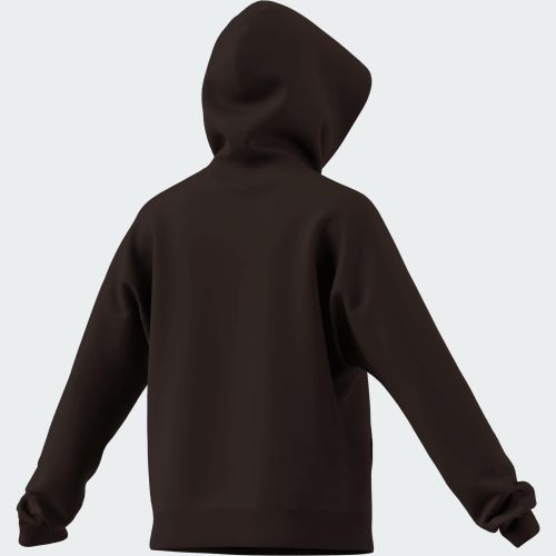 Adidas Womens Small Logo Feel Cozy Hoodie Aurora Coffee/White