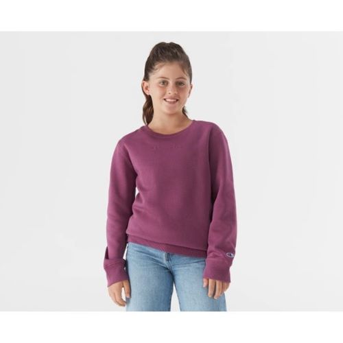 Champion Kids Script Crew Sweat Bruised Berry