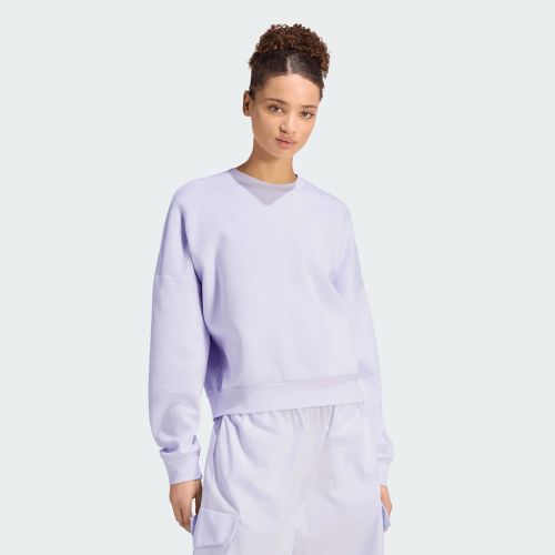 Adidas Womens Small Logo Feel Cozy Sweat Frozen Purple/White