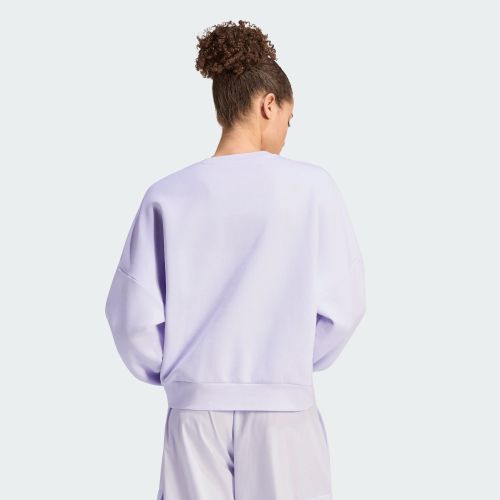 Adidas Womens Small Logo Feel Cozy Sweat Frozen Purple/White
