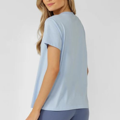Lorna Jane Womens Lotus Tee Oxford Blue