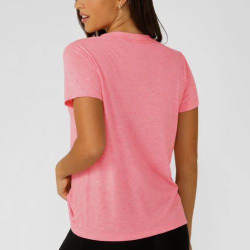 Lorna Jane Womens Lotus Tee Strawberry Marle