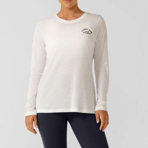 Lorna Jane Womens Lotus Long Sleeve Top White