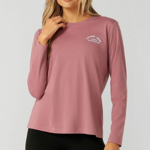 Lorna Jane Womens Lotus Long Sleeve Top Berry Icing