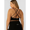 Lorna Jane Womens Lotus Long Line Sports Bra Recycled Black