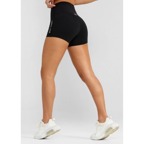 Lorna Jane Womens Lotus No Chafe 9cm Bike Tight Black
