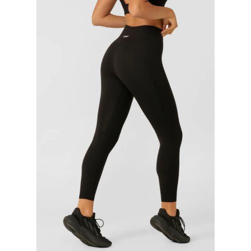 Lorna Jane Womens Amy Thermal Phone Pocket Full Length Tight Black