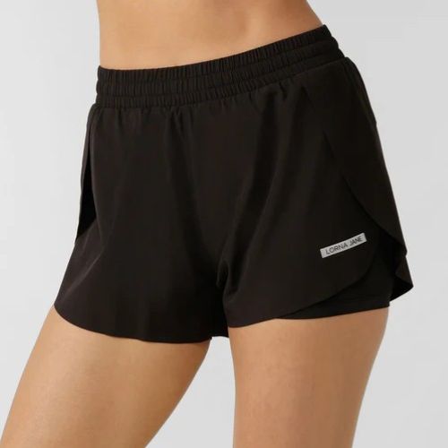Lorna Jane Womens Lightspeed Phone Pocket Run Short Black