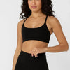 Lorna Jane Womens Lotus Cropped Sports Bra Black