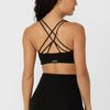 Lorna Jane Womens Lotus Cropped Sports Bra Black