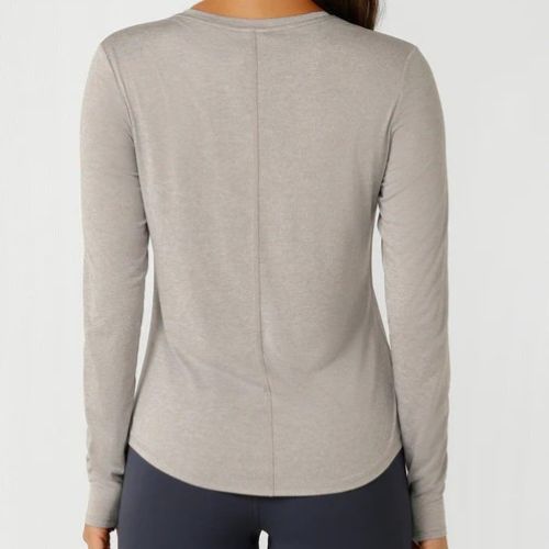 Lorna Jane Womens Amy Dynamic Active Long Sleeve Top Grey Marle