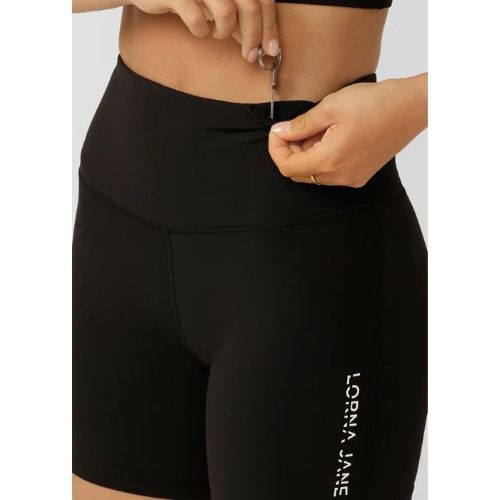 Lorna Jane Womens Lotus No Chafe 12cm Bike Tight Black