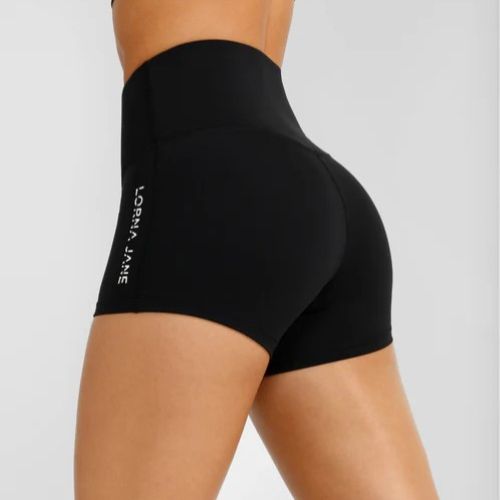 Lorna Jane Womens Lotus No Chafe Phone Pocket 9cm Bike Tight Recycled Black