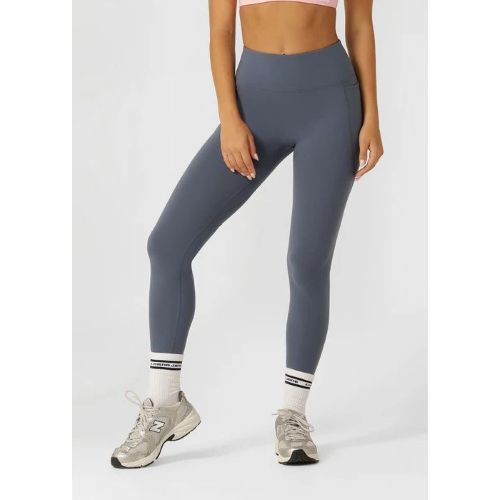Lorna Jane Womens Amy No Ride Phone Pocket Full Length Tight Dark Powder Grey