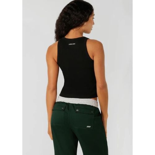 Lorna Jane Womens Basics Rib Tank Black