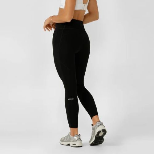 Lorna Jane Womens Amy No Chafe Phone Pocket Ankle Biter Tight Recycled Black