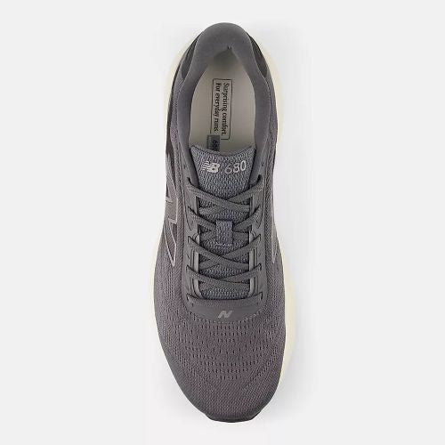 New Balance Mens 680 V9 2E Wide Castlerock/Faded Black/Gold Metallic