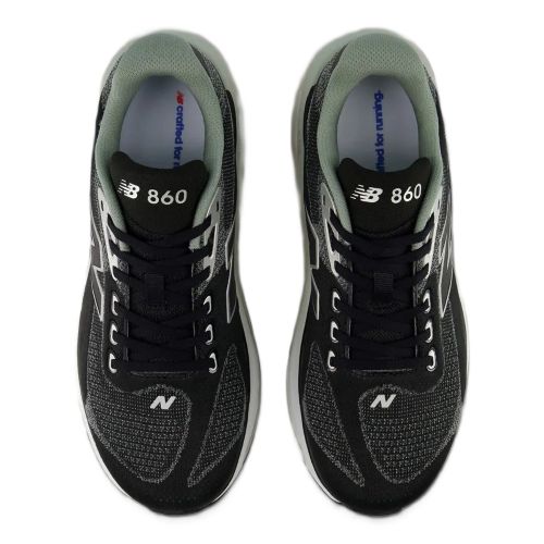 New Balance Mens Fresh Foam M860V15 2E Black/Bayberry