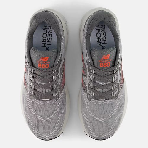 New Balance Mens Fresh Foam M880V15 D Slate Grey/Reflection/Urgent Red