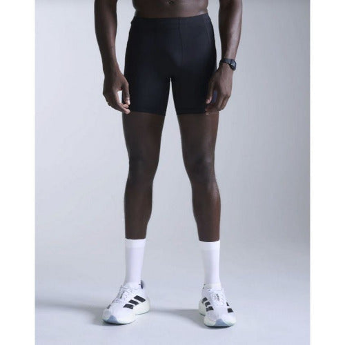 2XU Mens Compression Half Short Black/Black