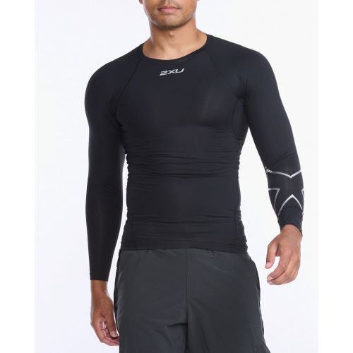 2XU Mens Compress Long Sleeve Top Black/Nero