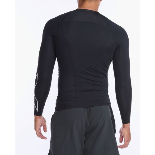 2XU Mens Compress Long Sleeve Top Black/Nero