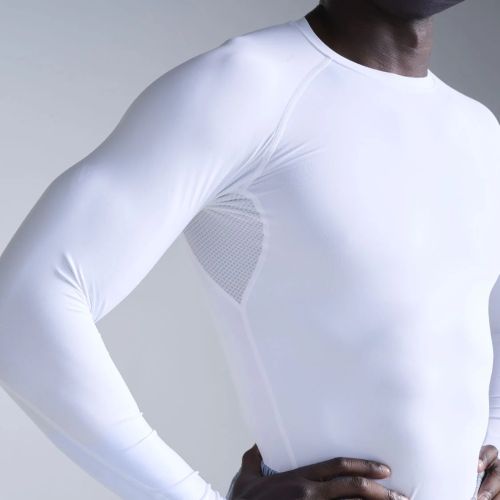 2XU Mens Compress Long Sleeve Top White/White