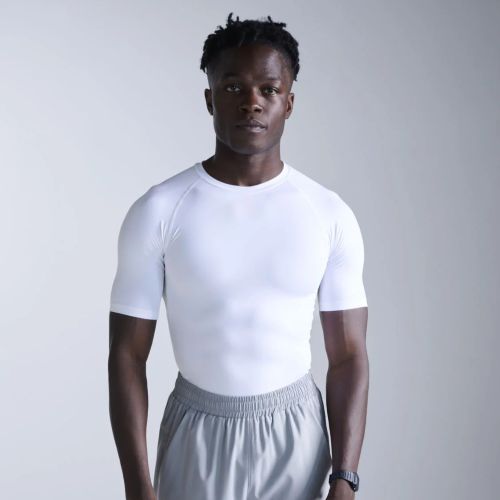 2XU Mens Compress Short Sleeve Top White/White