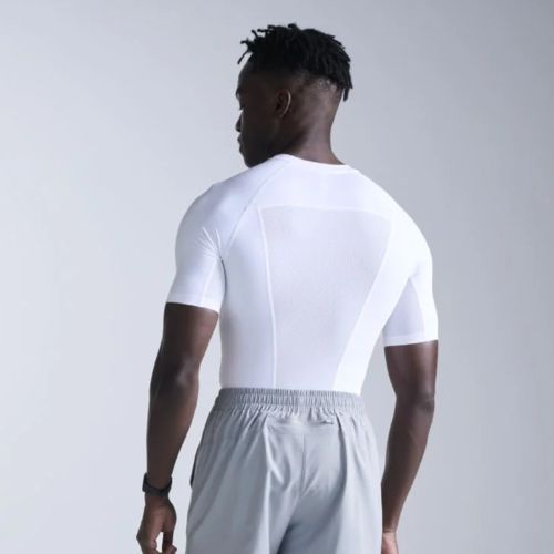 2XU Mens Compress Short Sleeve Top White/White