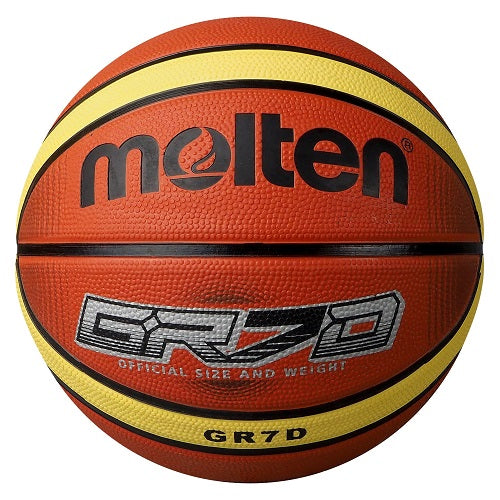 Molten Rubber Cover BGRX7D Basketball Size 7 Tan/Yellow