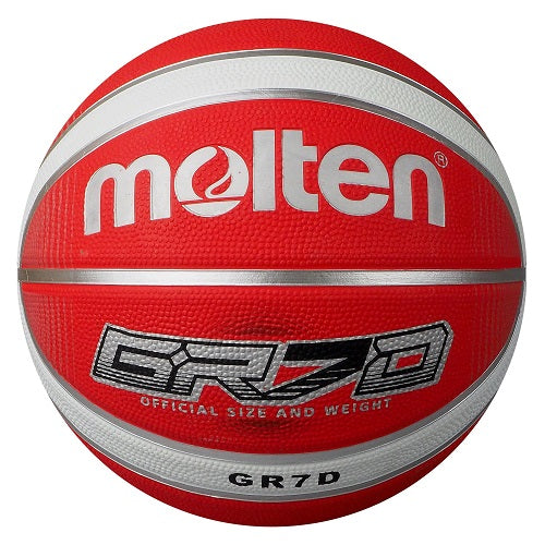 Molten Rubber Cover BGRX7D Basketball Size 7 Red/White