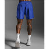 2XU Mens Aero 5 Inch Shorts Surf/Silver Reflective