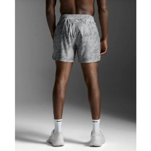 2XU Mens Aero 5 Inch Shorts Weathervane Marble/Silver Reflective
