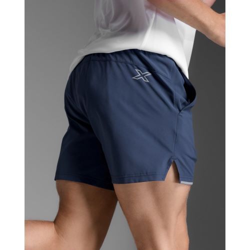 2XU Mens Aero 5 Inch Shorts Midnight/Silver Reflective