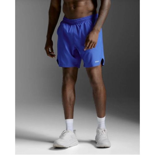 2XU Mens Aero 7 Inch Shorts Surf/Silver Reflective