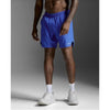 2XU Mens Aero 7 Inch Shorts Surf/Silver Reflective