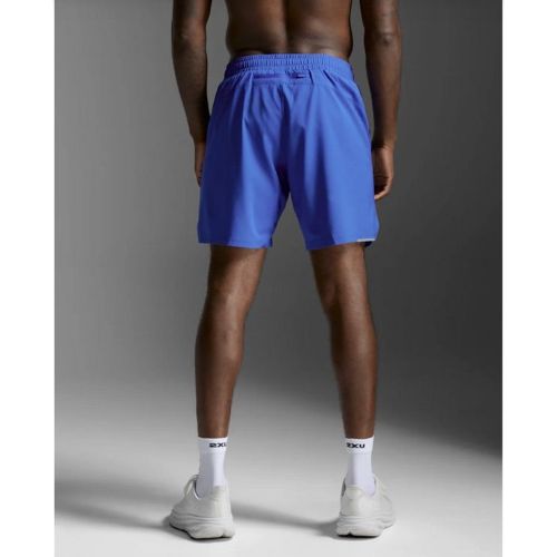 2XU Mens Aero 7 Inch Shorts Surf/Silver Reflective