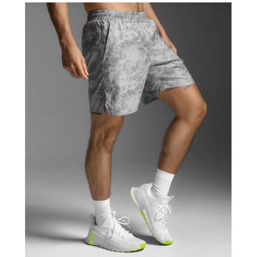 2XU Mens Aero 7 Inch Shorts Weathervane Marble/Silver Reflective