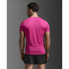 2XU Mens Light Speed Tech Tee Fuchsia/Black Reflective
