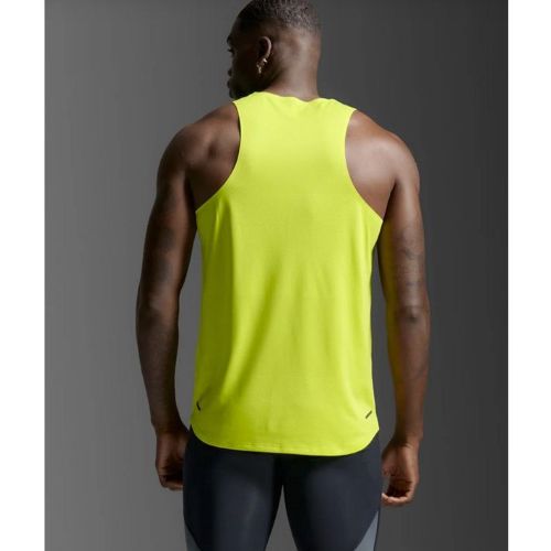 2XU Mens Light Speed Tech Singlet Volt/Black Reflective